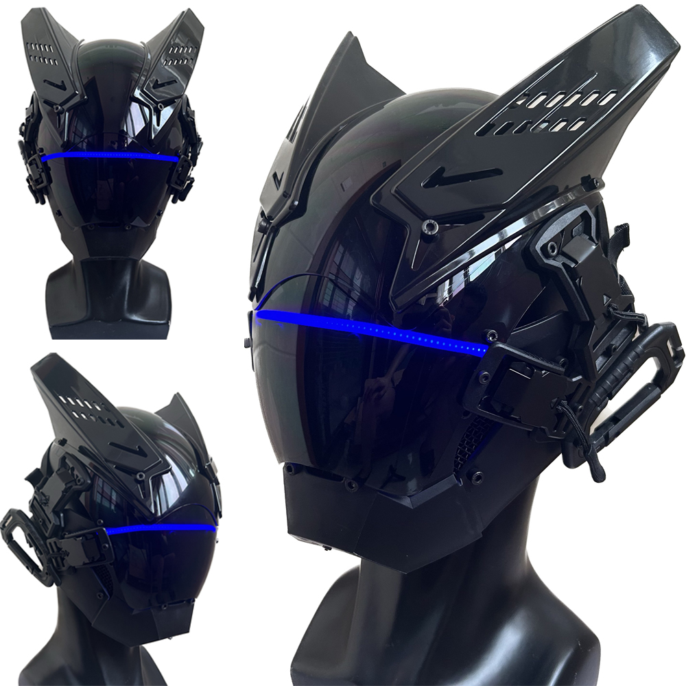 Tech Wear Accessories - Cyberpunk Punk Capacete, Techwear futurista, Cosplay