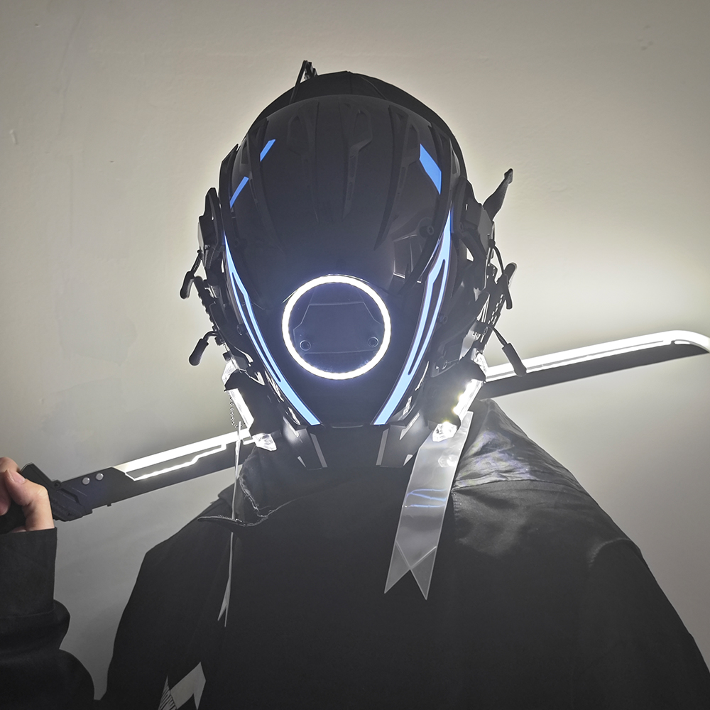 JAUPTO-LED Máscara Punk para H - Tech Wear Accessories avaliação e preço