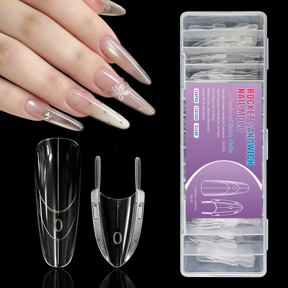120 peças de moldes de unhas d - Nail Tech Accessories avaliação e preço